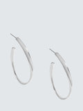 Jon Richard Polished Twist Hoops Silver