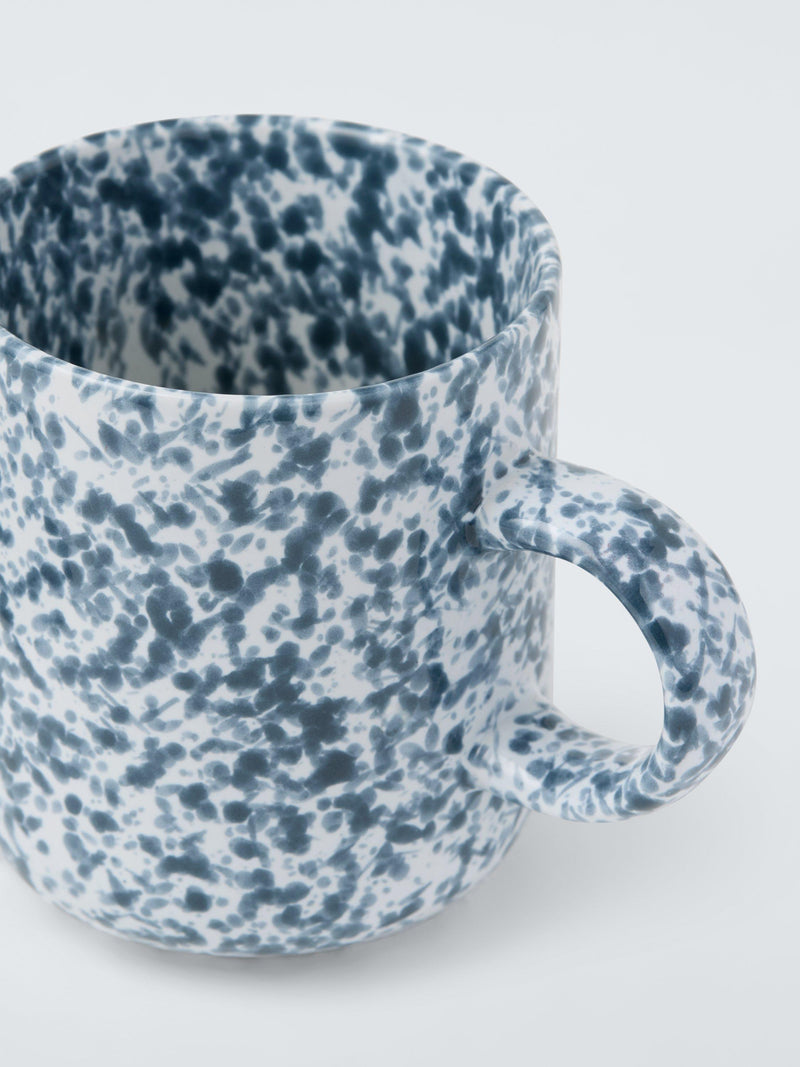 John Lewis splattered blue stoneware mug 285ml (British brand)