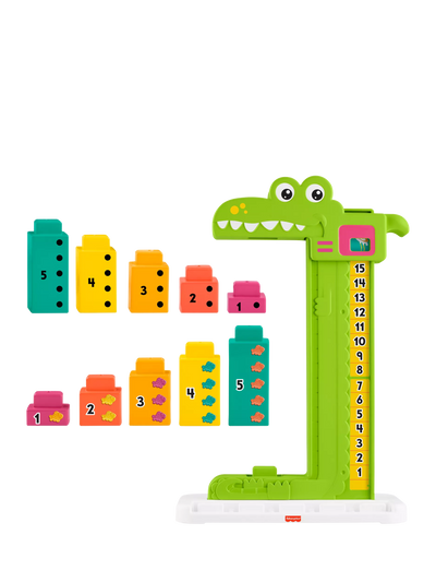 John Lewis Stackable Number Block Learning Toy for Early Math Skills with Alligator Feeding Action- Buy online at McGrocer