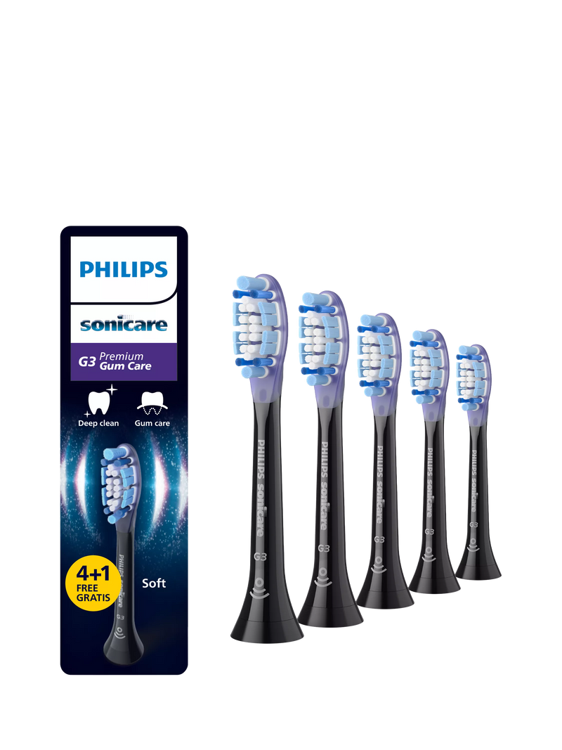 Philips Sonicare Gum Care replacement heads 5-pack black (British brand)