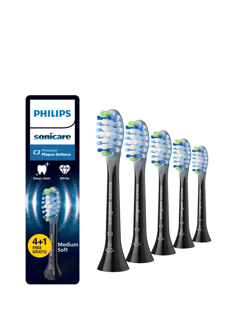 Philips Sonicare C3 Plaque Defence 5-pack black - British product
