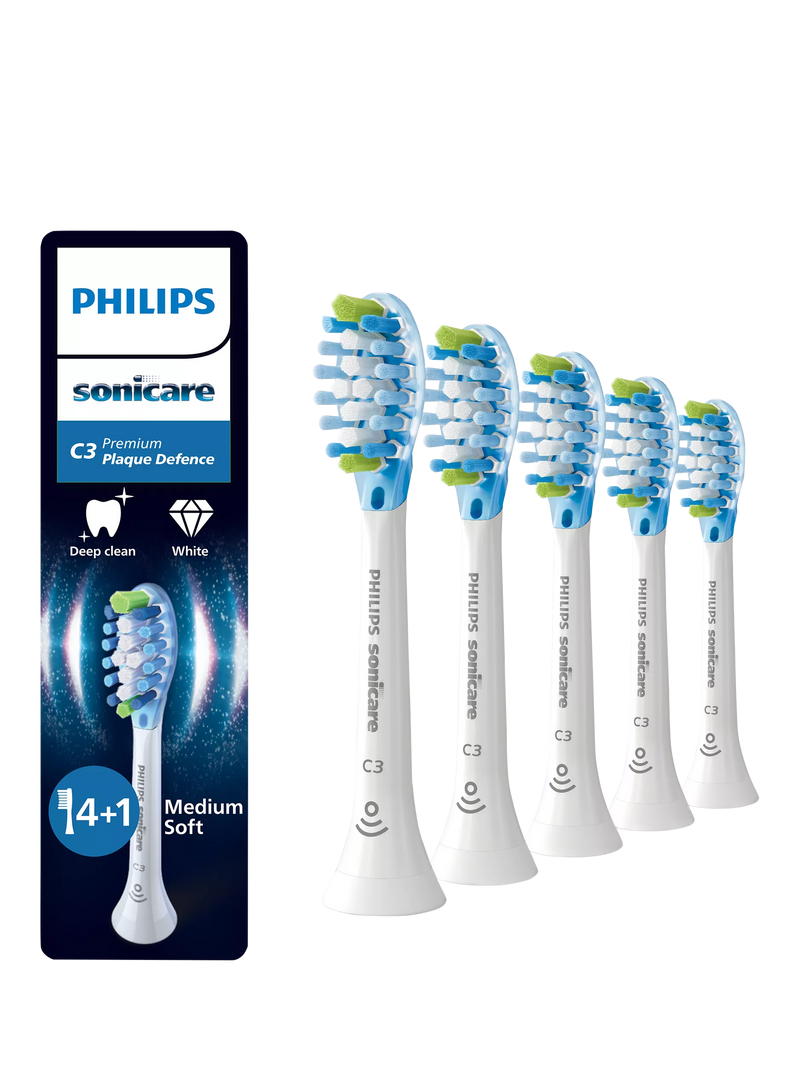 Philips Sonicare C3 Premium Plaque Defence toothbrush heads pack of 5, imported from the UK