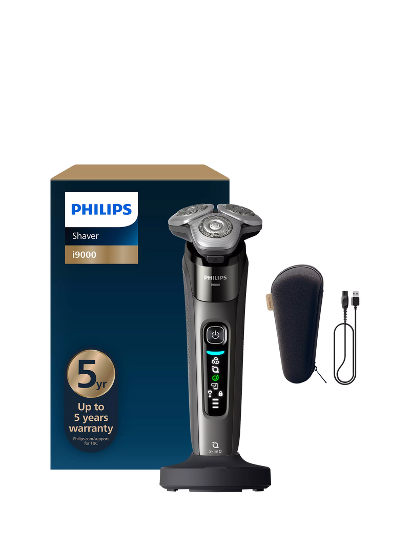 Philips i9000 Prestige wet dry electric shaver dark slate, imported from the UK