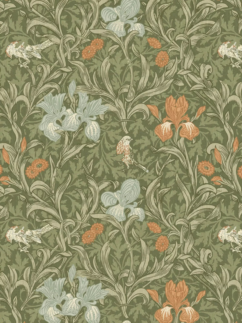 William Morris At Home Iris Furnishing Fabric - Brushed Cotton - 138cm