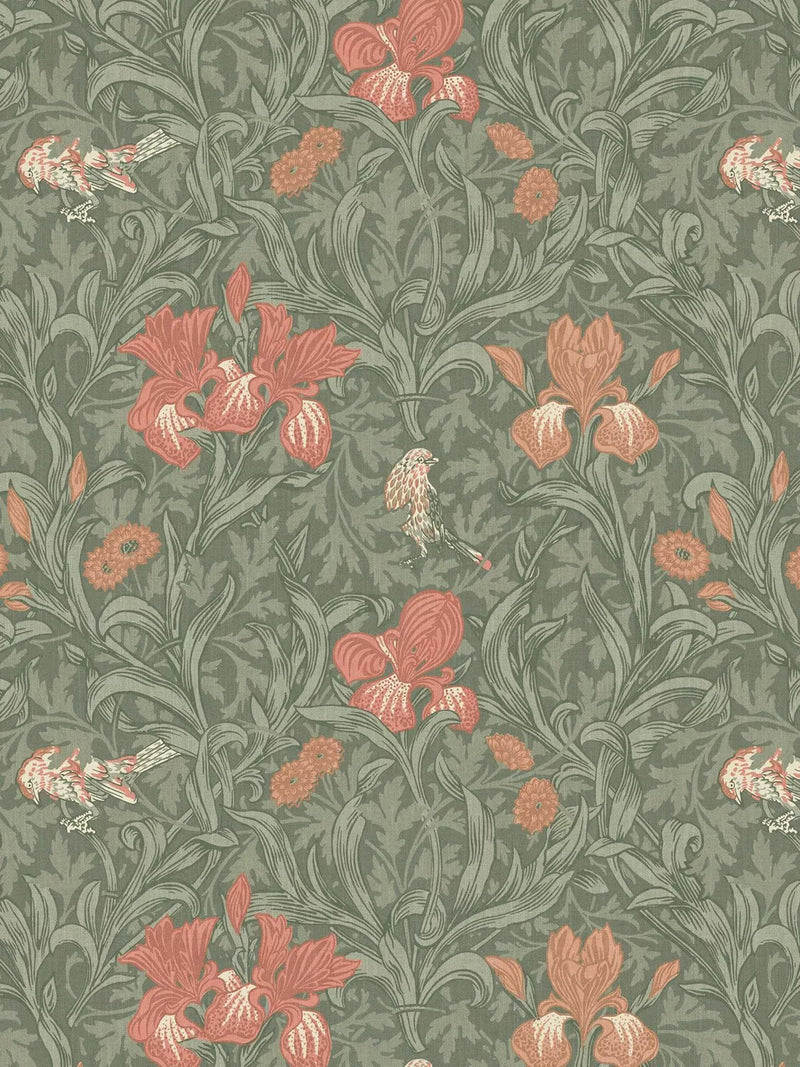 William Morris At Home Iris Furnishing Fabric - Brushed Cotton - 138cm