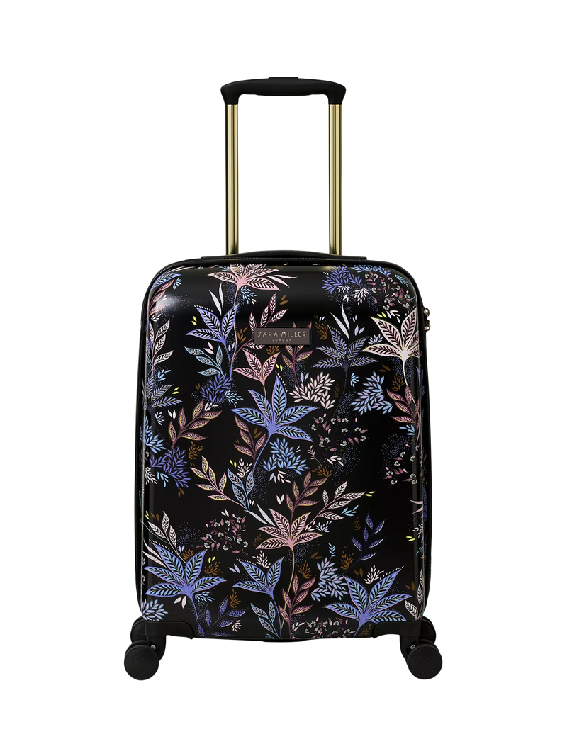 Sara Miller Black Botanic cabin suitcase 54cm - British product