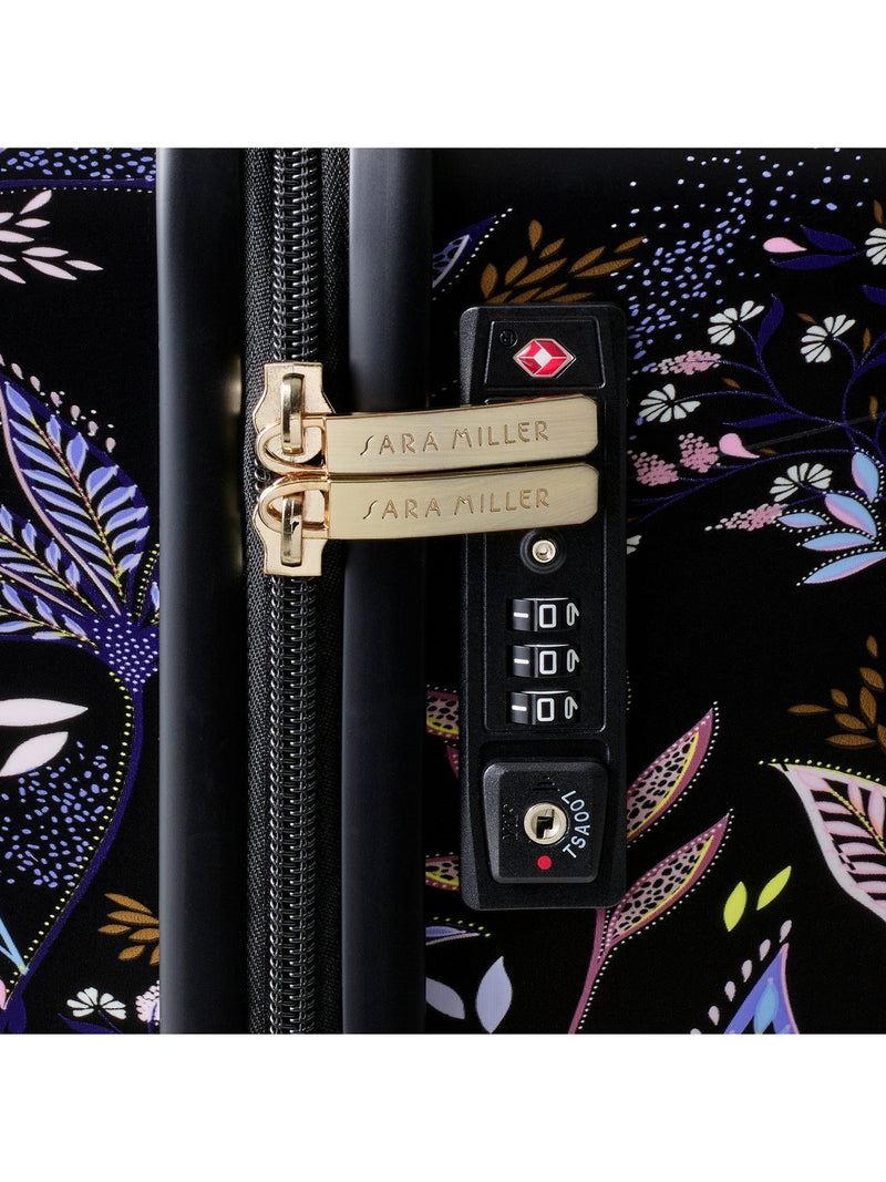 Sara Miller Black Botanic cabin suitcase 54cm - British product