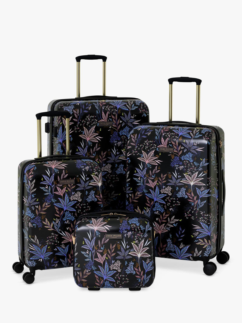 Sara Miller Black Botanic cabin suitcase 54cm - British product