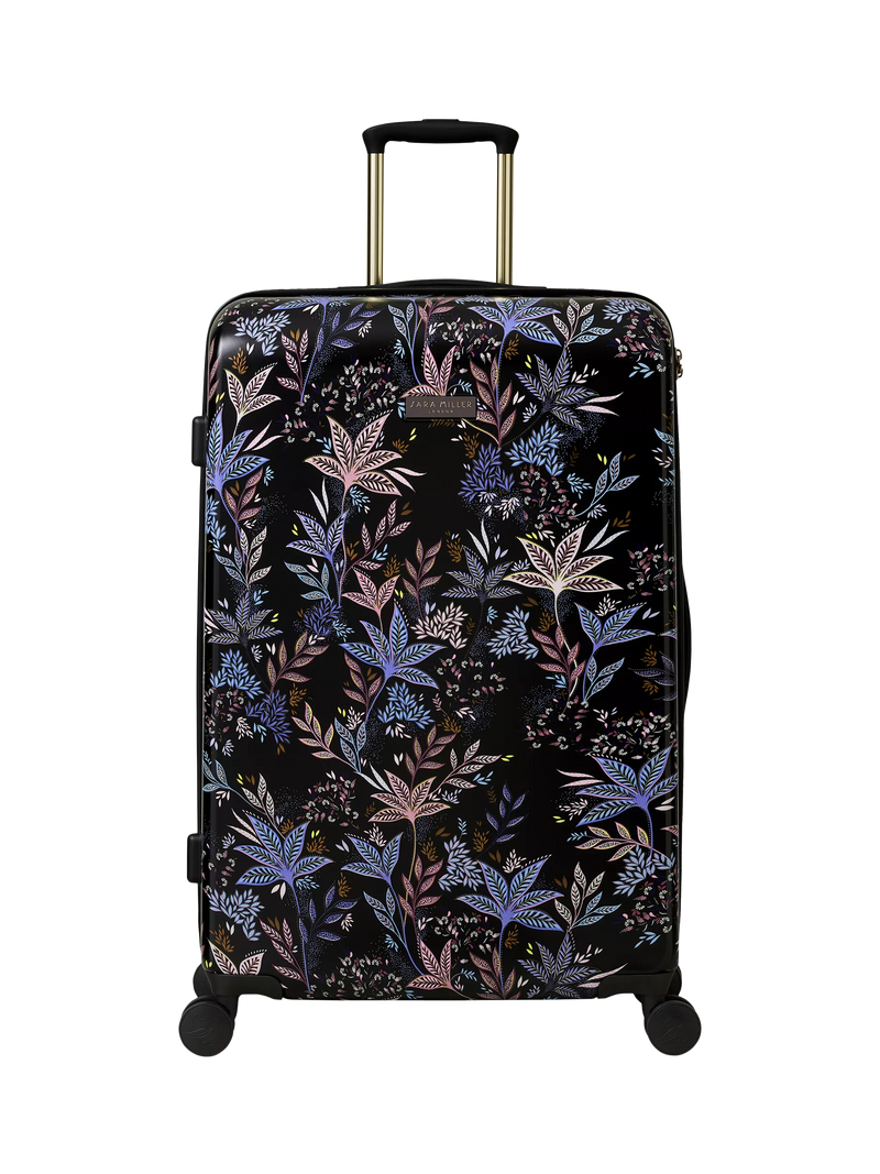 Sara Miller black botanic large trolley suitcase 77cm, UK version