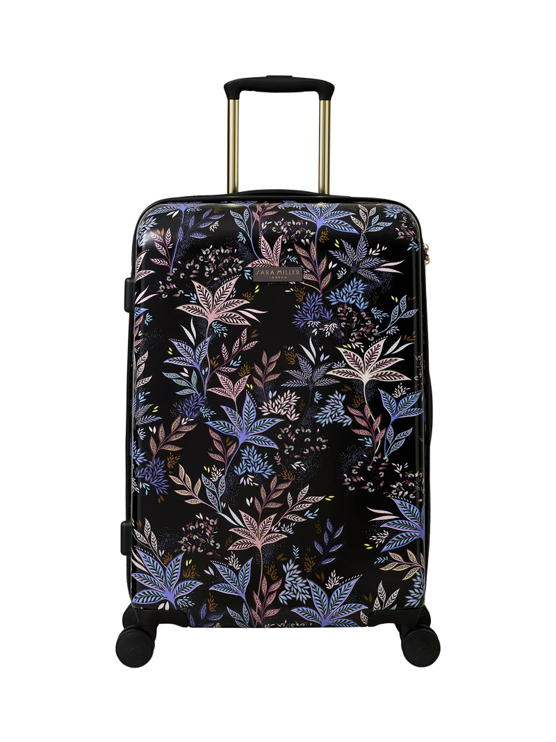 Sara Miller medium trolley suitcase 54L black botanic (British brand)