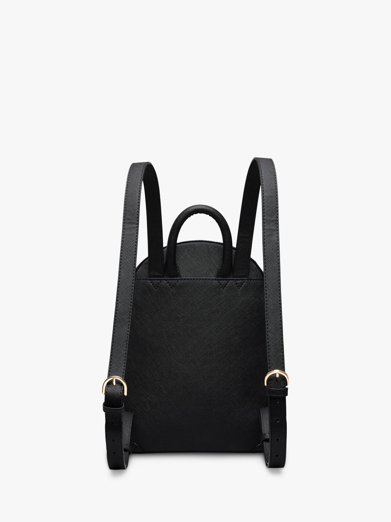Sara Miller Black Botanic Mini Backpack polyurethane imported from the UK