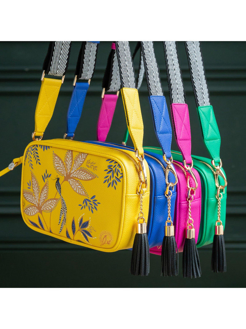 Sara Miller crossbody camera bag with leaf print - British product