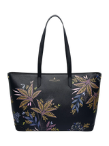 John Lewis Sara Miller Black Botanic Large Tote Bag, Black/Multi- Buy online at McGrocer