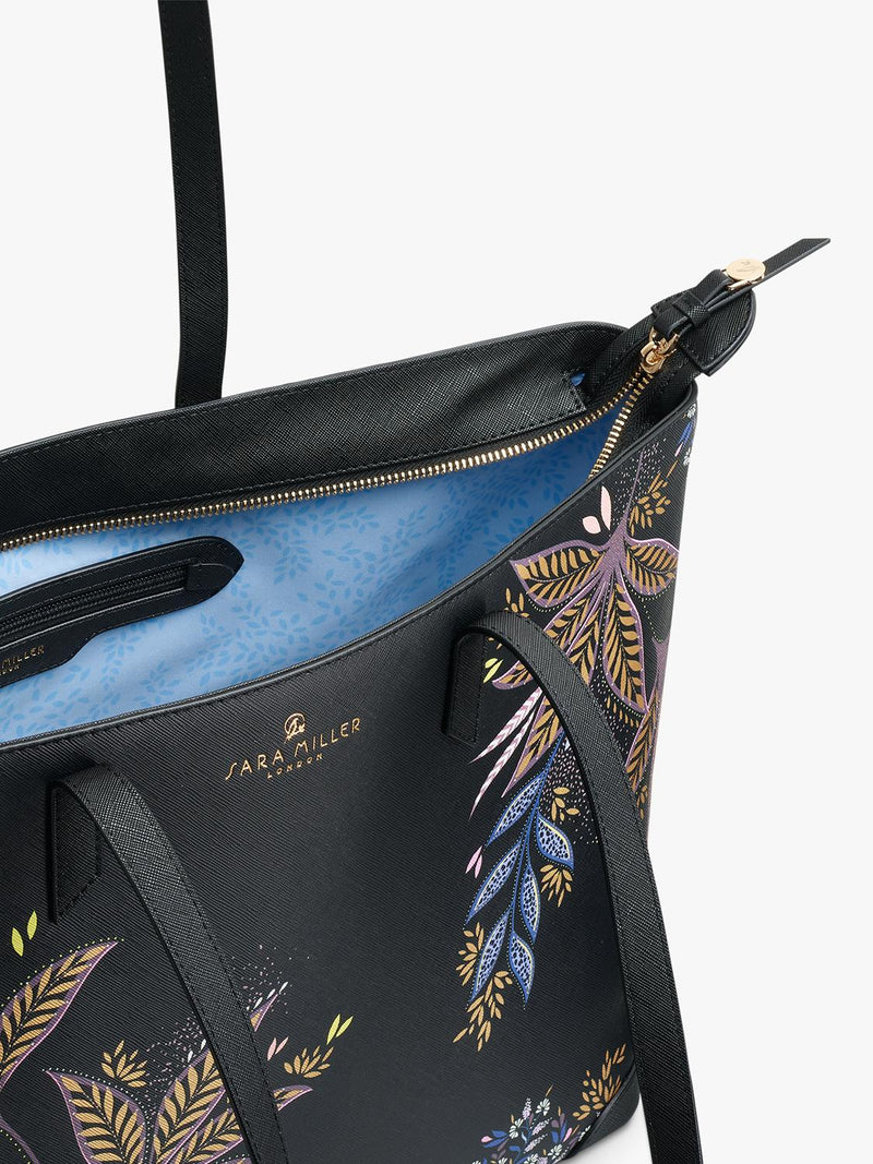Sara Miller black botanic large tote bag, UK version