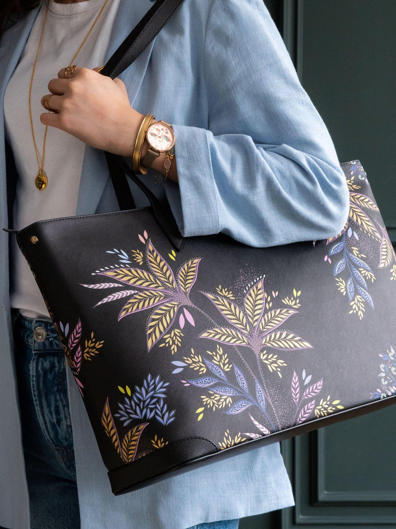 Sara Miller black botanic large tote bag, UK version