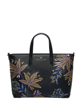 John Lewis Sara Miller Black Botanic Medium Tote Bag, Black/Multi- Buy online at McGrocer