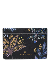 John Lewis Sara Miller Black Botanic Credit Card Holder, Black/Multi- Buy online at McGrocer
