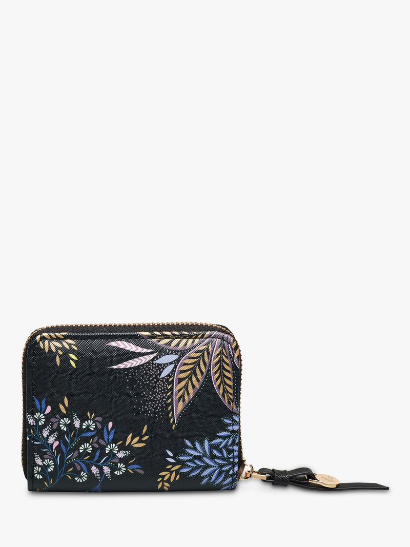 Sara Miller small zip purse black botanic - UK version