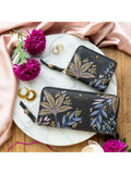 Sara Miller small zip purse black botanic - UK version