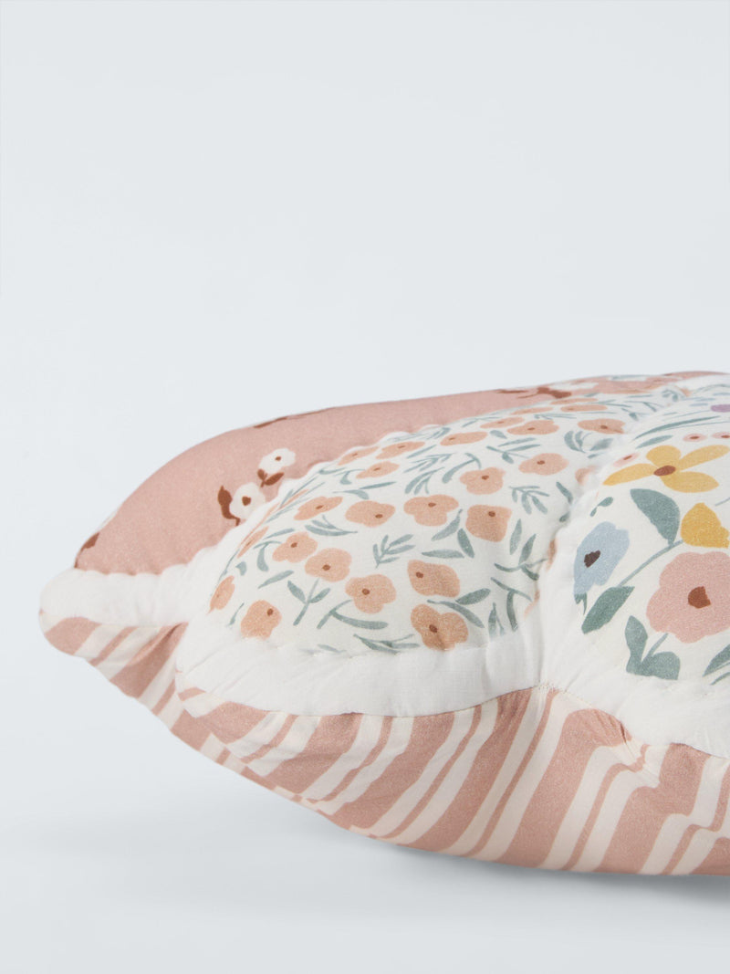 John Lewis flower patchwork cushion multi - British product