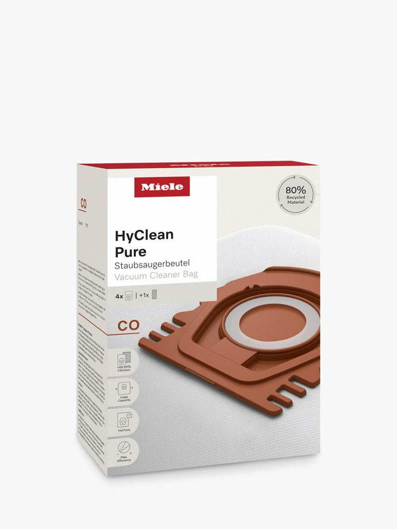 Miele HyClean Pure Co vacuum bags pack of 4, imported from the UK