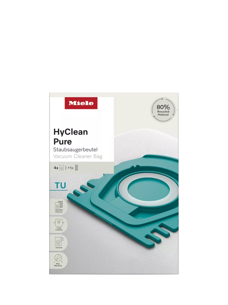 Miele HyClean Pure vacuum bags and filter pack 4 pieces, imported from the UK