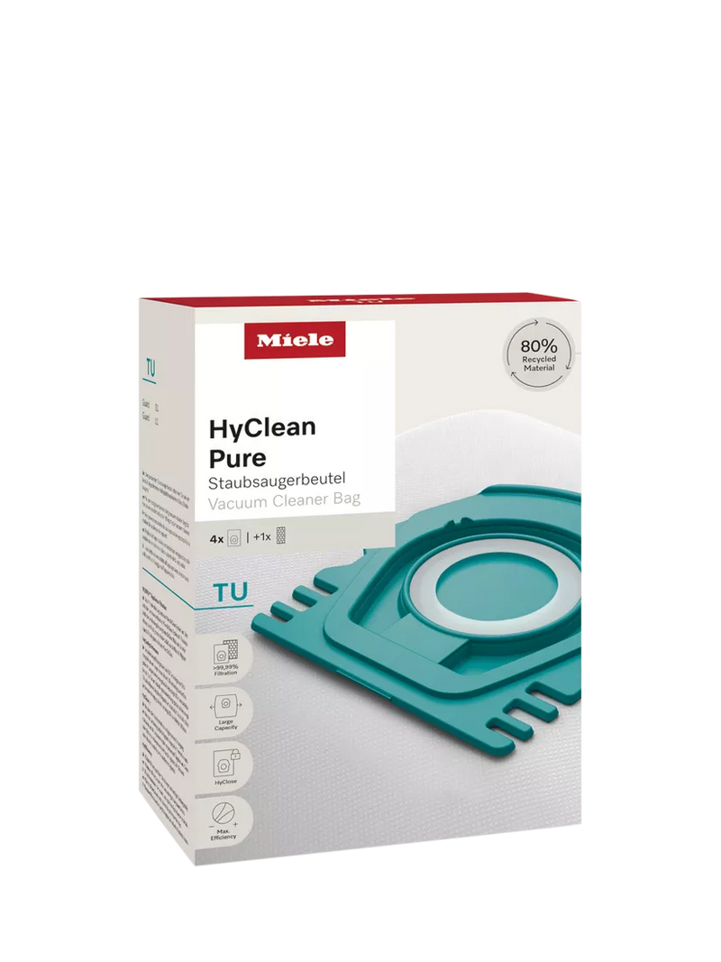 Miele HyClean Pure vacuum bags and filter pack 4 pieces, imported from the UK