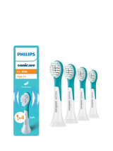 John Lewis Philips Sonicare for Kids Compact Replacement Toothbrush Heads, Blue, Pack of 4- Buy online at McGrocer