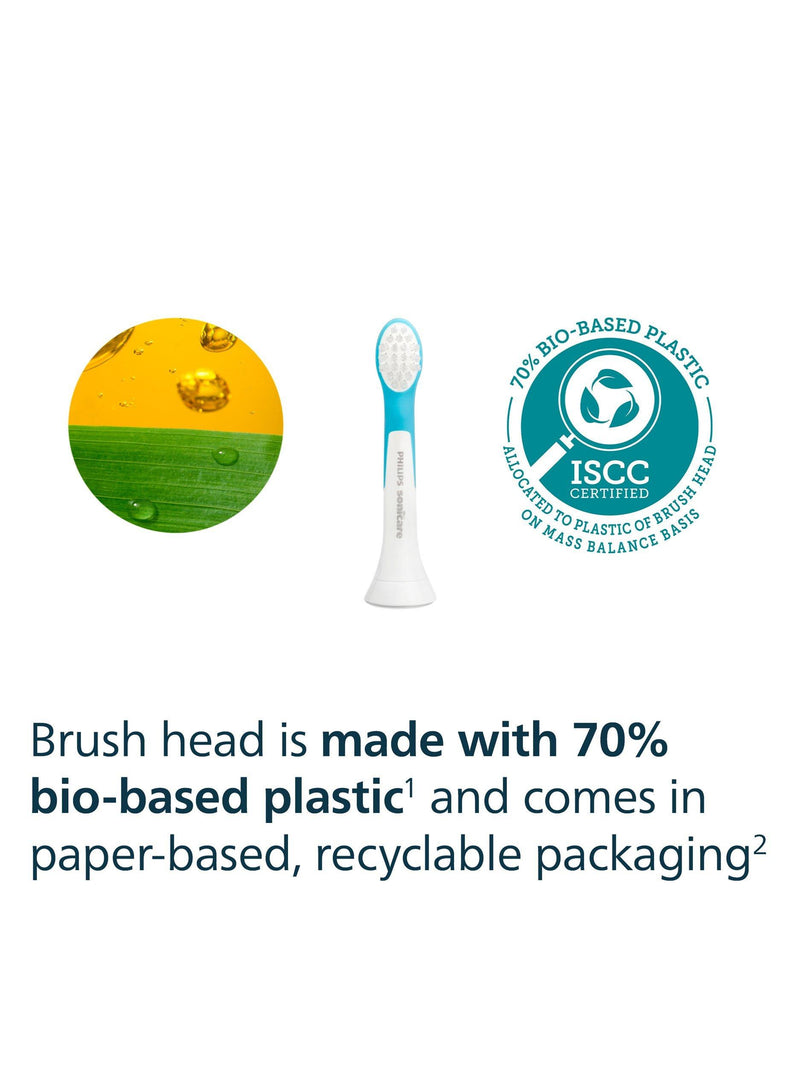 Philips Sonicare Kids replacement toothbrush heads blue pack of 4, UK version