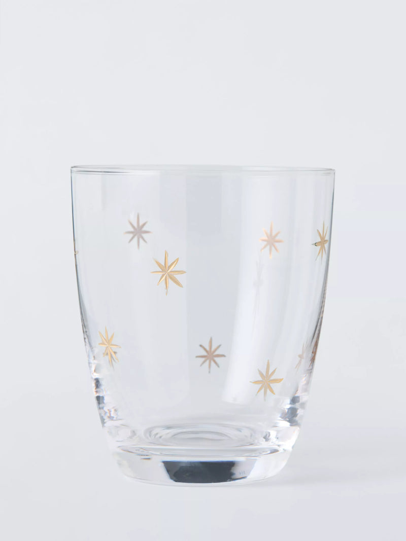 John Lewis Etched Star Glass Tumbler 365ml, UK version