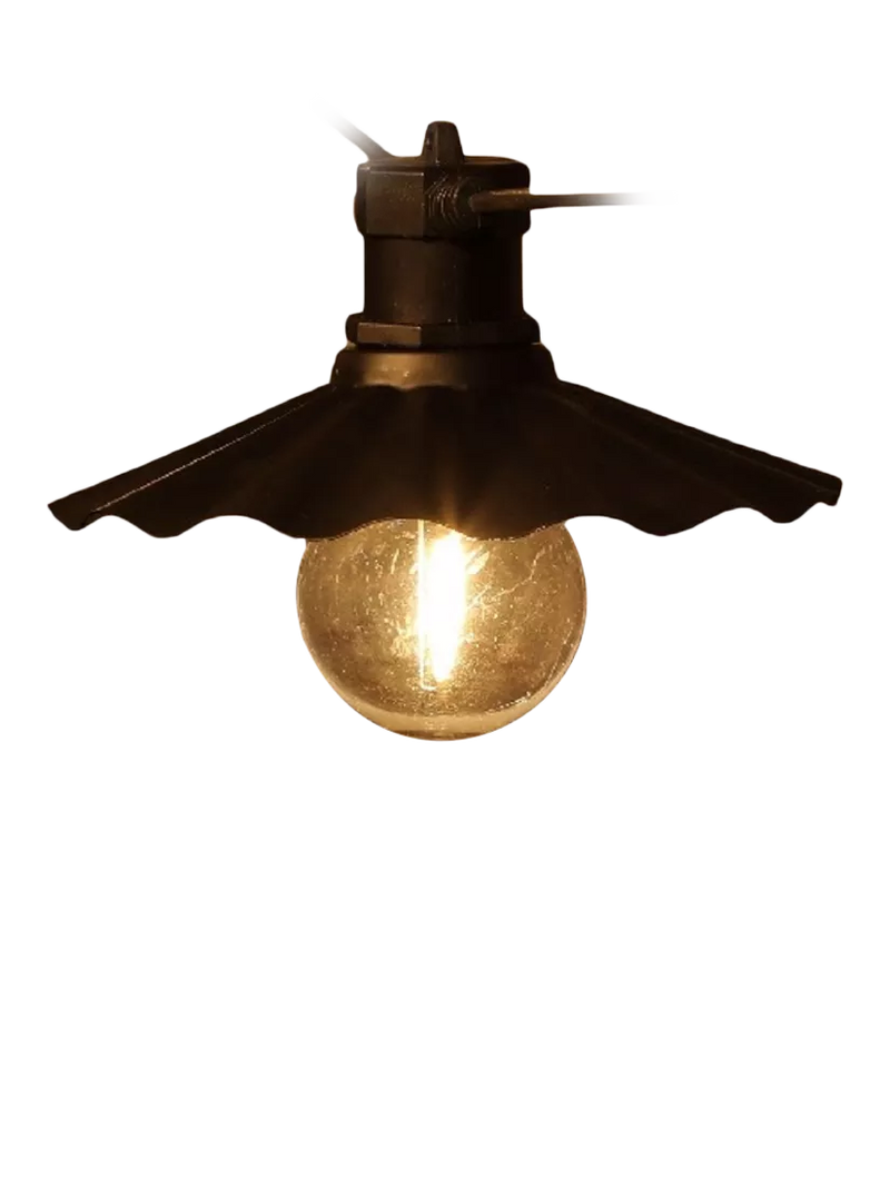 NOMA 6 LED scallop festoon lights black 3.5m - British product
