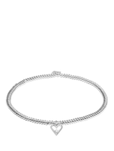 John Lewis Joma Jewellery Lab Grown Diamond A Little Happy 16th Birthday Bracelet, Silver- Buy online at McGrocer