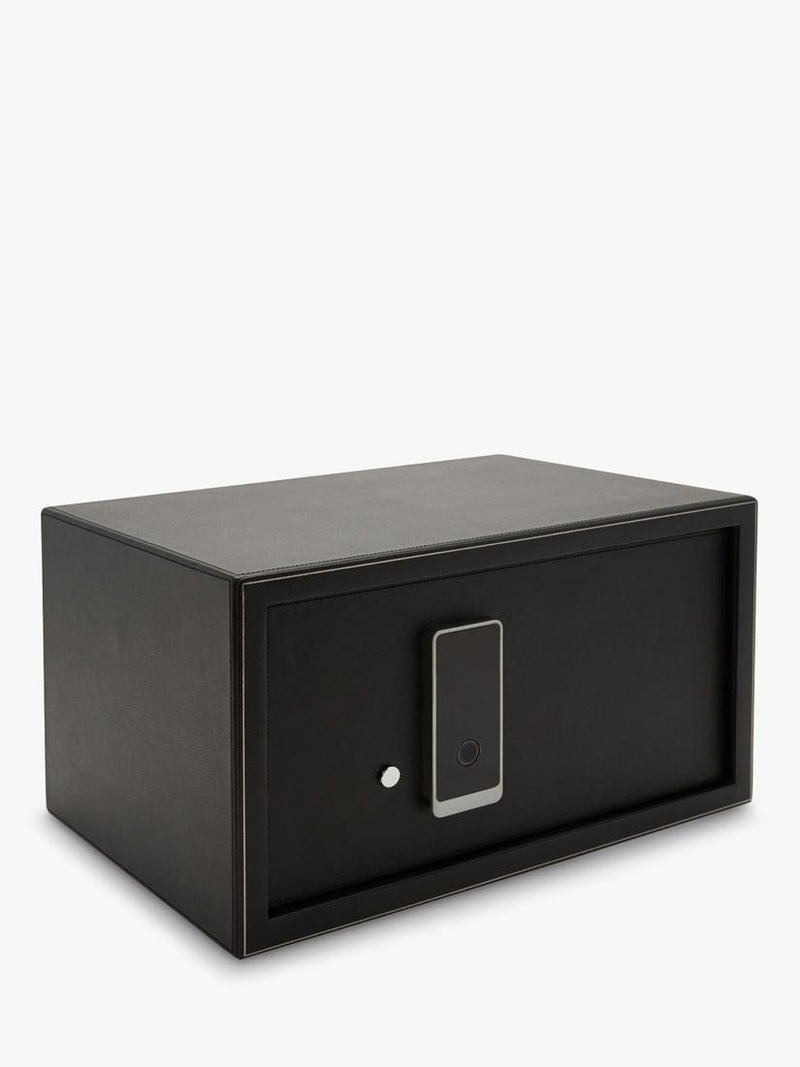 WOLF vegan leather watch winder and safe 4 module black - British product