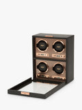 WOLF Axis vegan leather 4-module watch winder, imported from the UK