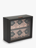 WOLF Axis vegan leather 6 module watch winder, UK version