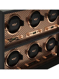WOLF Axis vegan leather 6 module watch winder, UK version