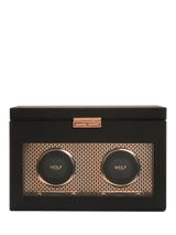 John Lewis WOLF Axis Vegan Leather 2 Module Watch Winder With Storage- Buy online at McGrocer