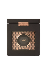 John Lewis WOLF Axis Vegan Leather 1 Module Watch Winder with Storage, Copper- Buy online at McGrocer