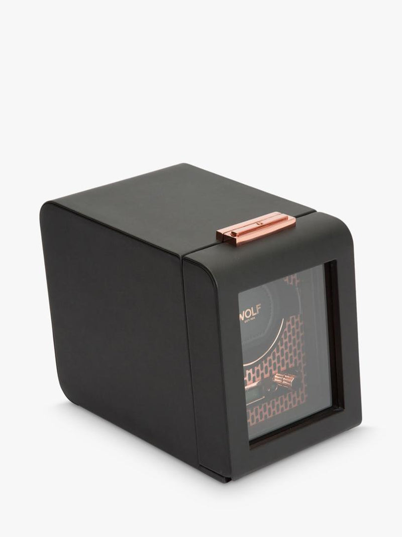 WOLF Axis vegan leather 1 module watch winder - British product