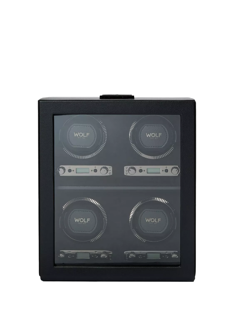 WOLF British Racing vegan leather 4 module watch winder, UK version
