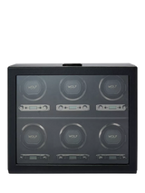 John Lewis Wolf British Racing Vegan Leather 6 Module Watch Winder- Buy online at McGrocer