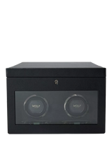 John Lewis WOLF British Racing Vegan Leather 2 Module Watch Winder with Storage- Buy online at McGrocer