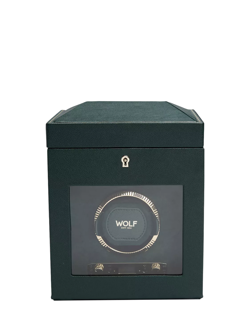 WOLF British Racing Vegan Leather 1 Module Watch Winder with Storage