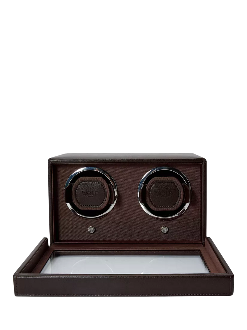 WOLF Cub vegan leather 2 module watch winder - British product