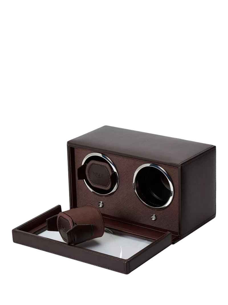 WOLF Cub vegan leather 2 module watch winder - British product