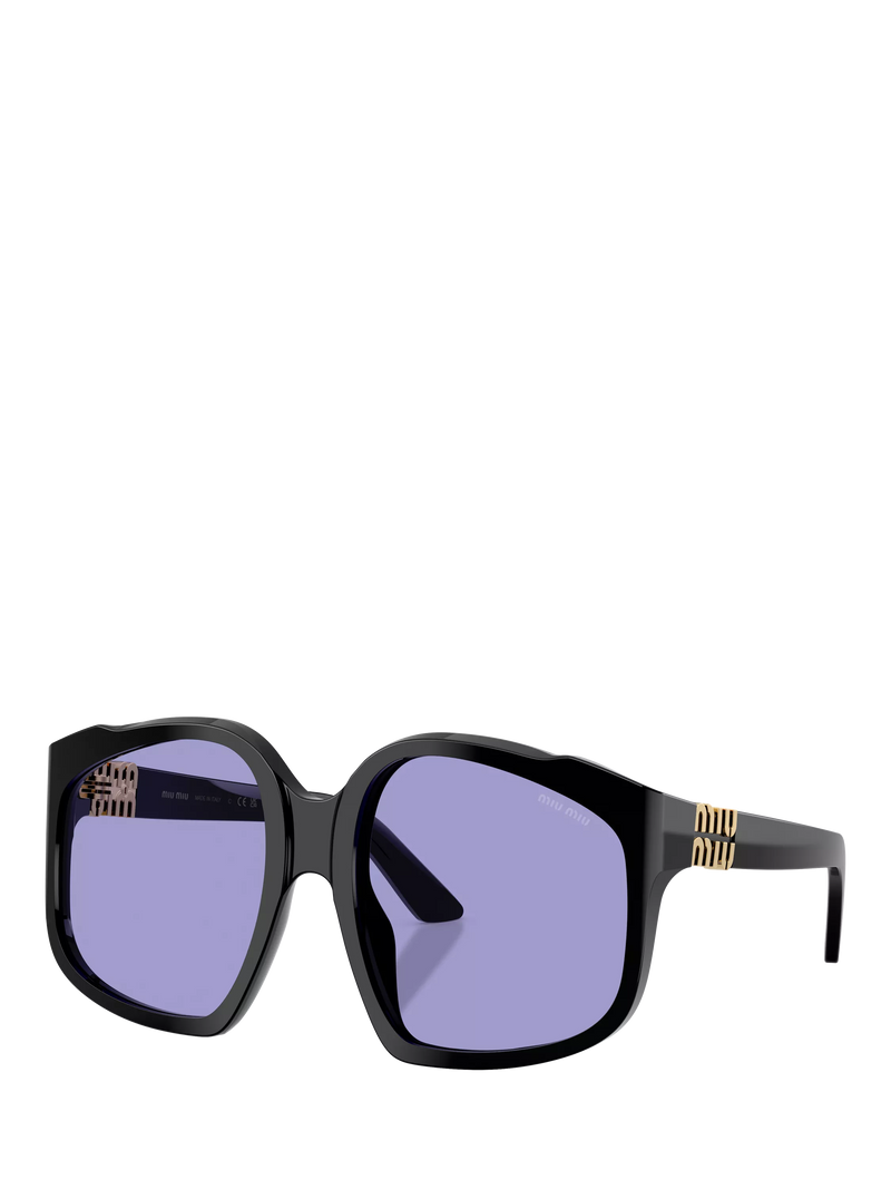 Miu Miu women's irregular sunglasses black/violet, UK version