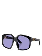 John Lewis Miu Miu Women's Irregular Sunglasses, Black/Violet- Buy online at McGrocer