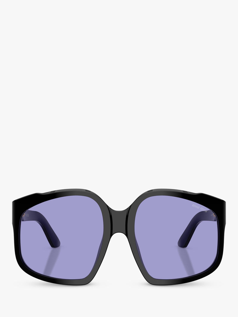 Miu Miu women's irregular sunglasses black/violet, UK version