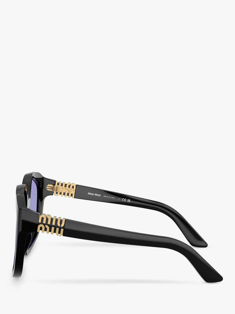 Miu Miu women's irregular sunglasses black/violet, UK version