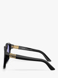 Miu Miu women's irregular sunglasses black/violet, UK version
